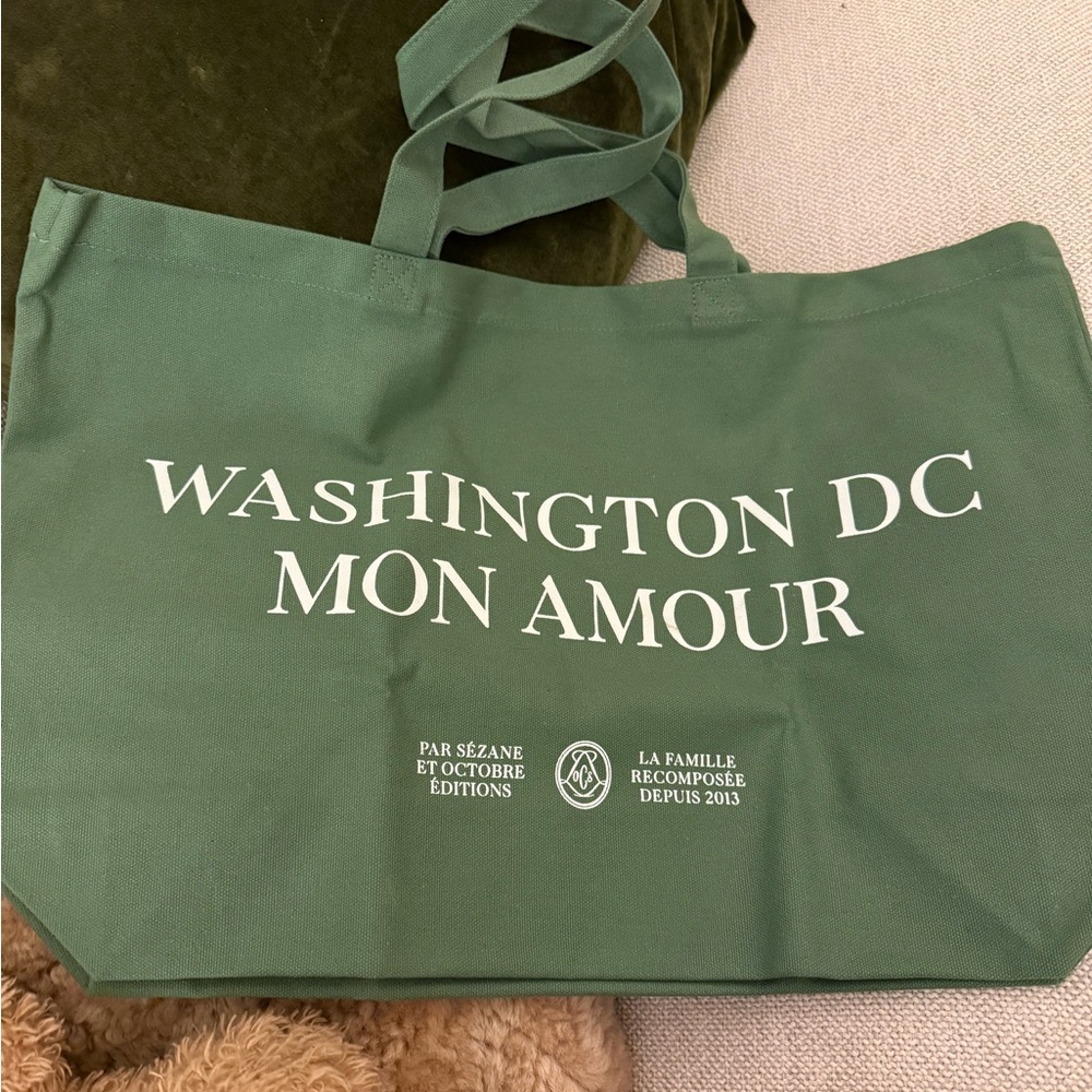 NEW Sézane DC Green Tote Bag